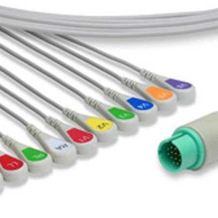 ILC Replacement for Curbell Cb-721004r/2 Direct-connect EKG Cables CB-721004R/2 DIRECT-CONNECT EKG CABLES CURBELL